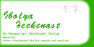 ibolya heckenast business card